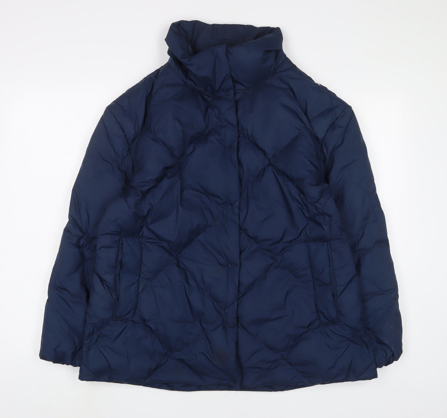 Marks and Spencer Womens Blue Puffer Jacket Jacket Size 12 Zip
