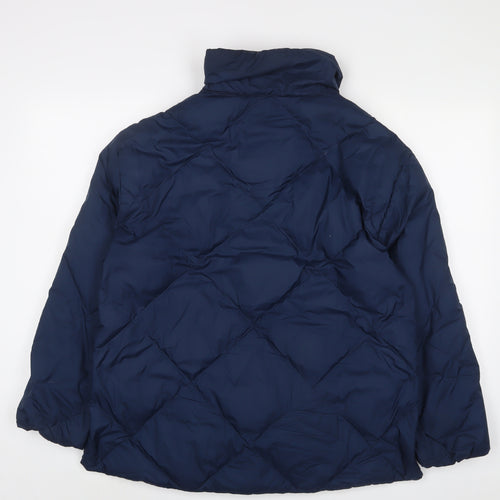 Marks and Spencer Womens Blue Puffer Jacket Jacket Size 12 Zip