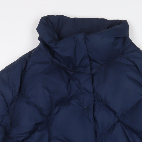 Marks and Spencer Womens Blue Puffer Jacket Jacket Size 12 Zip