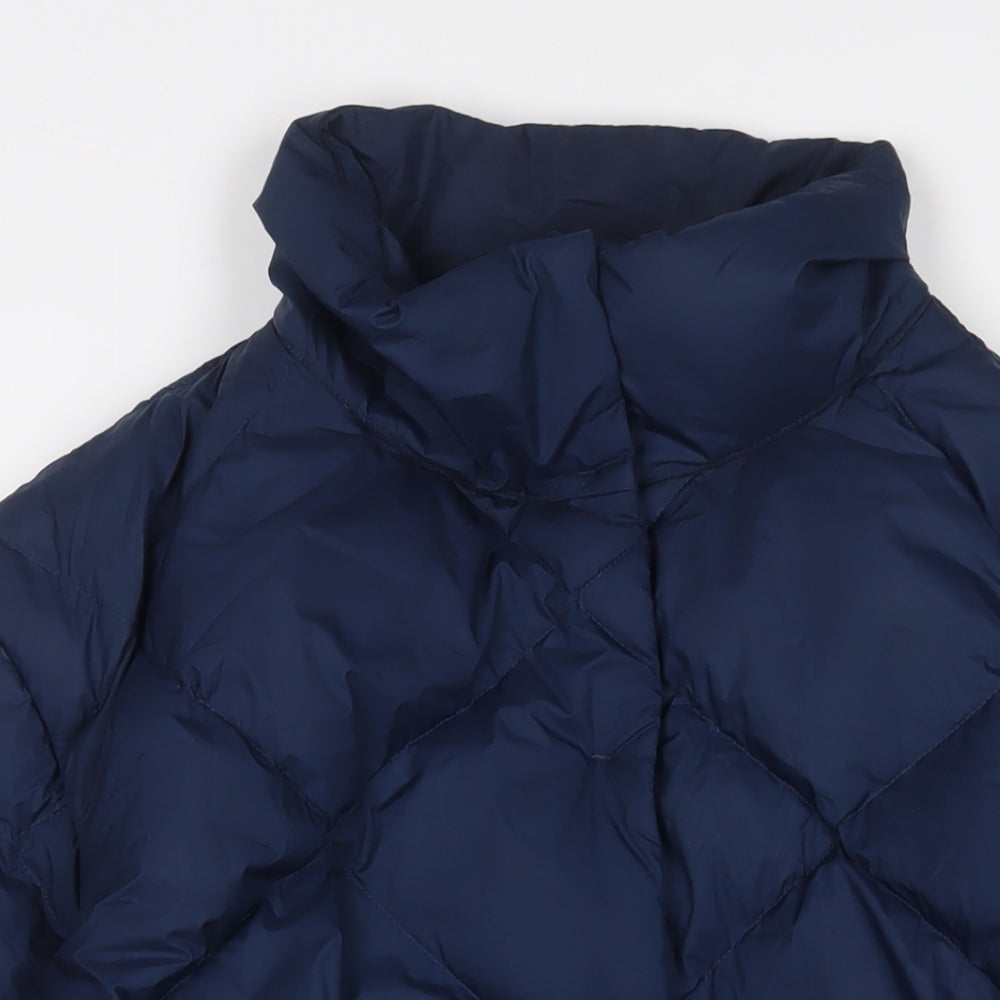 Marks and Spencer Womens Blue Puffer Jacket Jacket Size 12 Zip