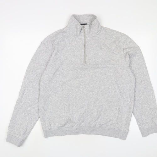 H&M Mens Grey Cotton Pullover Sweatshirt Size M