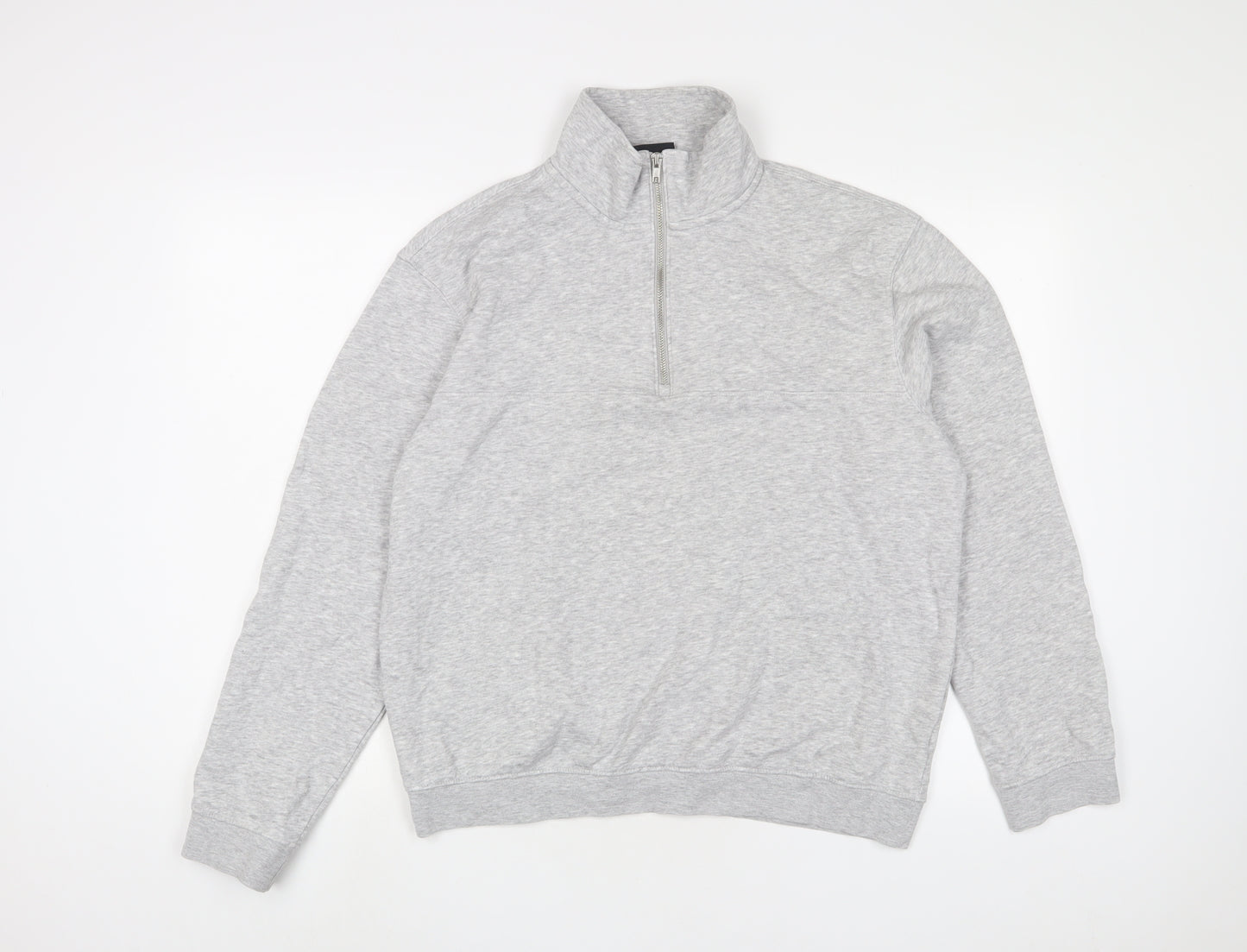 H&M Mens Grey Cotton Pullover Sweatshirt Size M