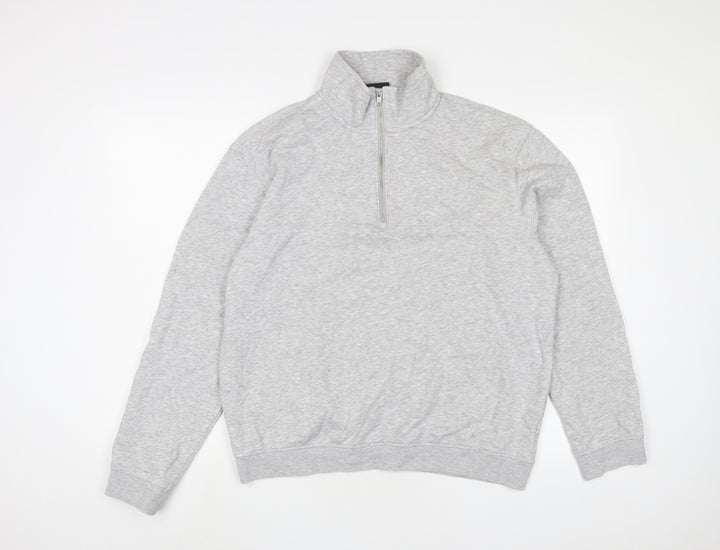 H&M Mens Grey Cotton Pullover Sweatshirt Size M
