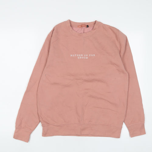 six stories Womens Pink Cotton Pullover Sweatshirt Size S Pullover - Mother of the groom