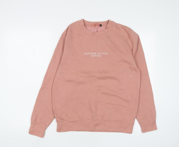 six stories Womens Pink Cotton Pullover Sweatshirt Size S Pullover - Mother of the groom