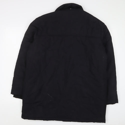 JBC Collection Mens Black Quilted Jacket Size S Zip