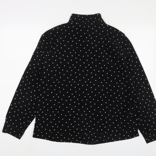 JD Williams Womens Black Polka Dot Jacket Size 16 Zip
