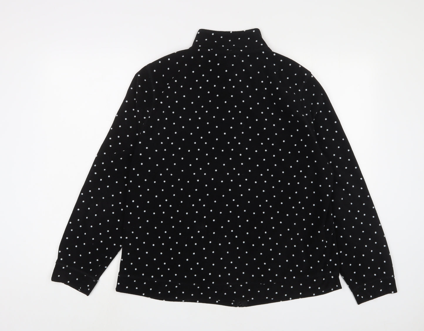 JD Williams Womens Black Polka Dot Jacket Size 16 Zip