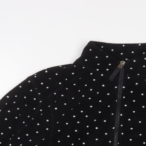 JD Williams Womens Black Polka Dot Jacket Size 16 Zip