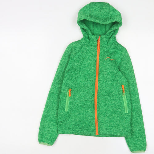 Comptoir des Cotonniers Boys Green Jacket Size 10 Years Zip - Zip Pockets