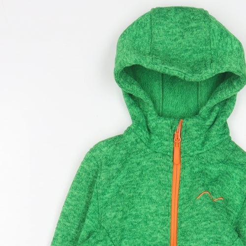 Comptoir des Cotonniers Boys Green Jacket Size 10 Years Zip - Zip Pockets