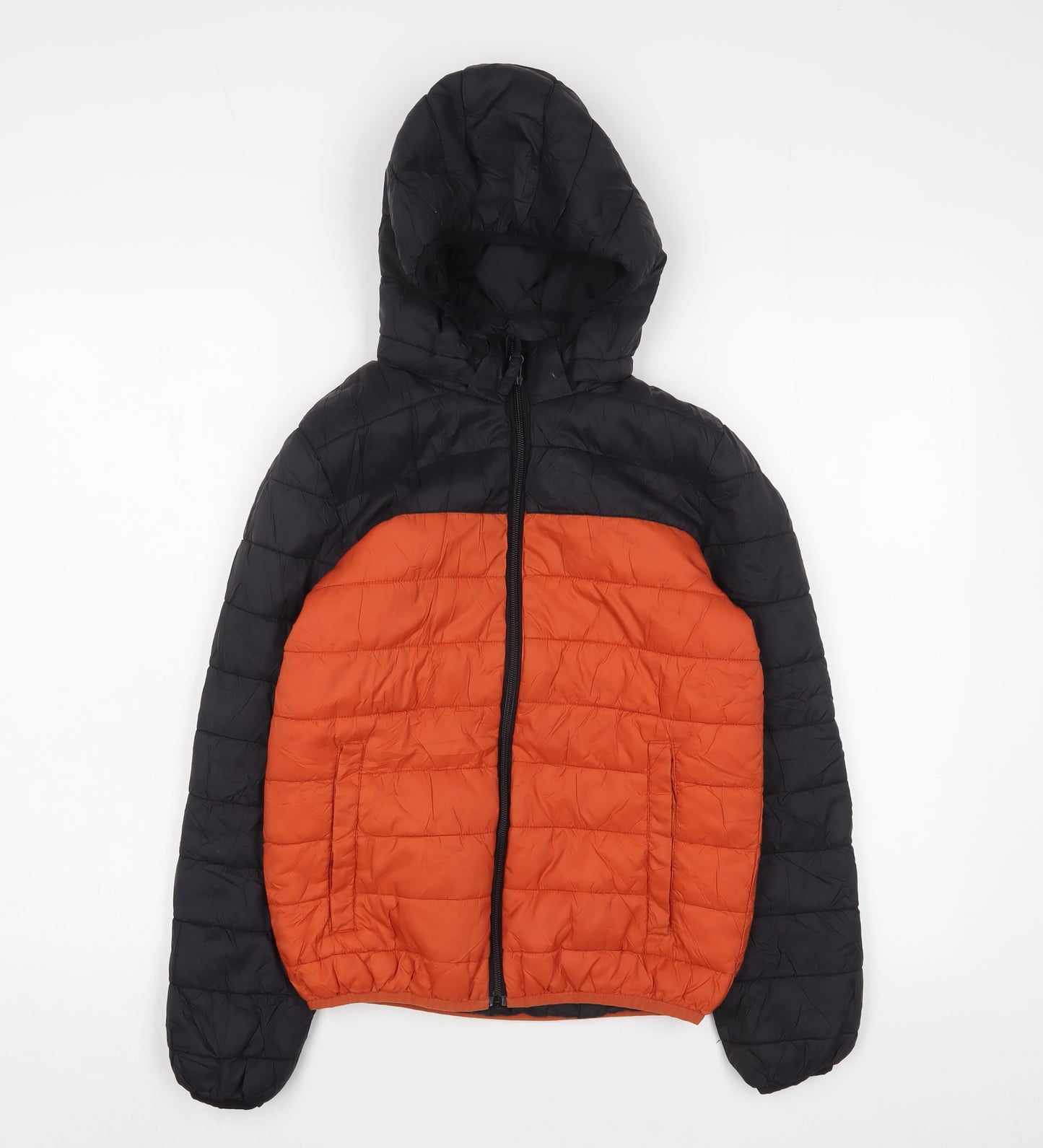 H&M Boys Orange Puffer Jacket Jacket Size 10-11 Years Zip