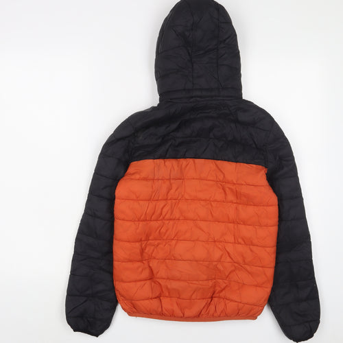 H&M Boys Orange Puffer Jacket Jacket Size 10-11 Years Zip