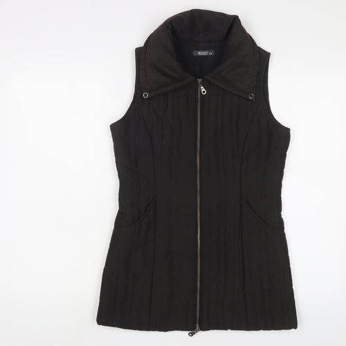 WANKO Womens Black Gilet Jacket Size 6 Zip