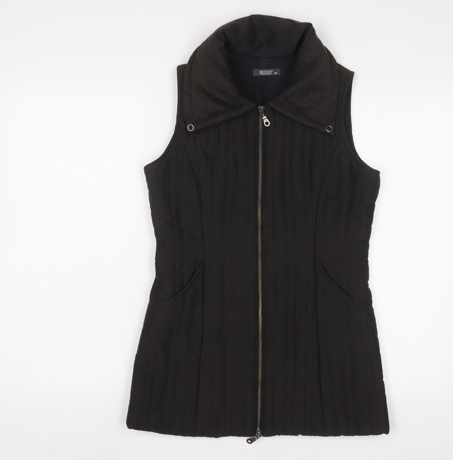 WANKO Womens Black Gilet Jacket Size 6 Zip