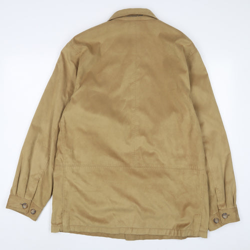 GAT Mens Brown Jacket Size L Button - Logo, Embroidered