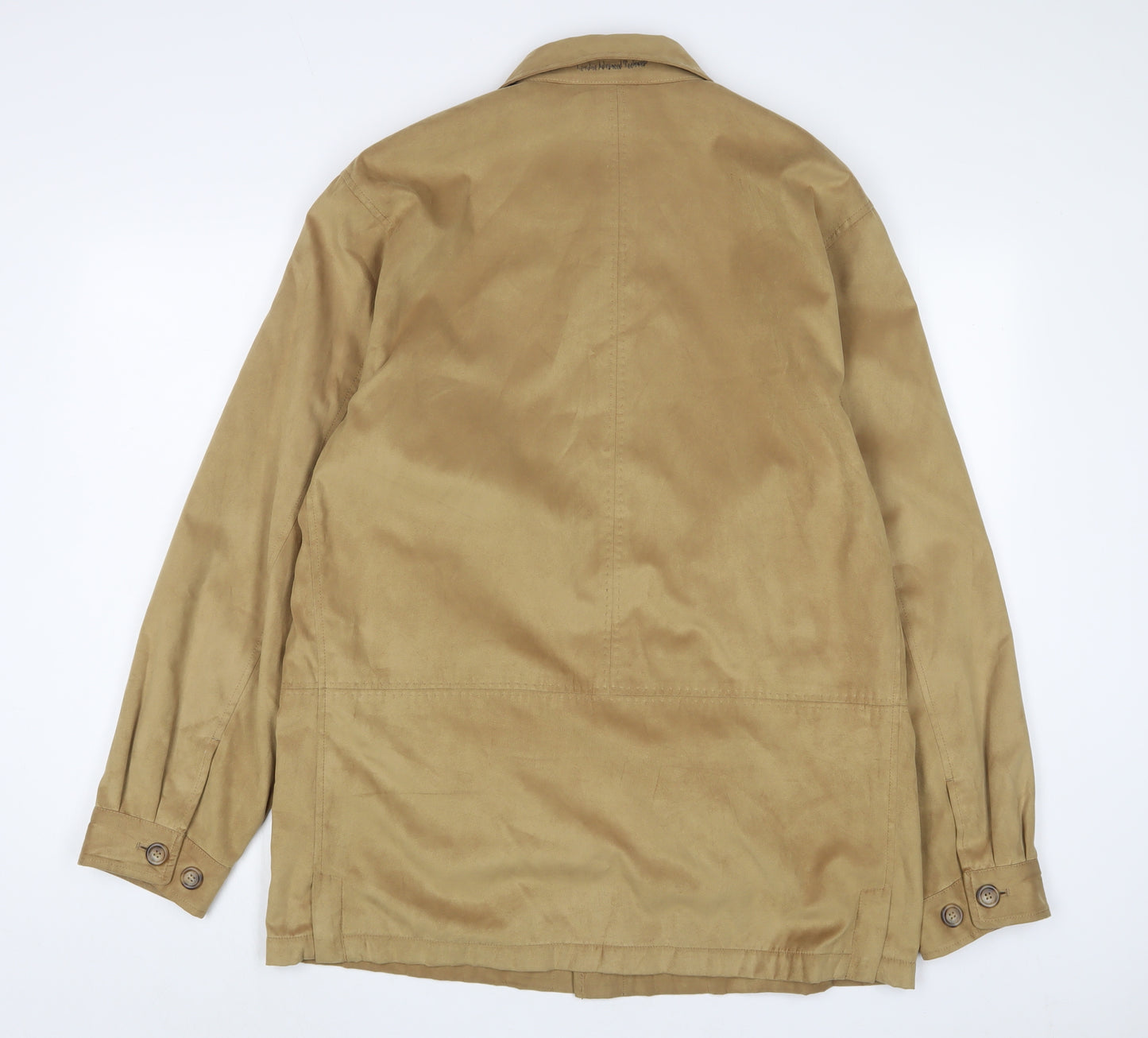 GAT Mens Brown Jacket Size L Button - Logo, Embroidered