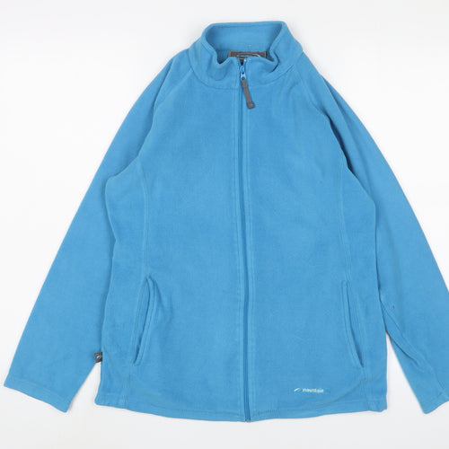 Mountain Life Womens Blue Jacket Size 12 Zip - Logo, Embroidered