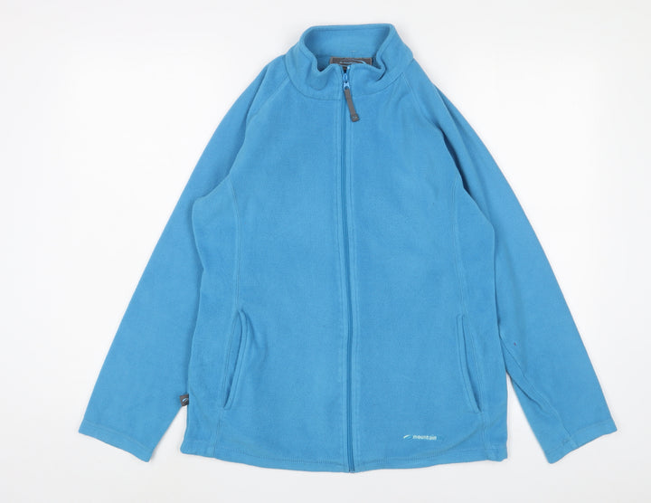 Mountain Life Womens Blue Jacket Size 12 Zip - Logo, Embroidered