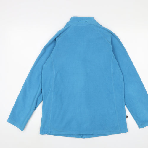 Mountain Life Womens Blue Jacket Size 12 Zip - Logo, Embroidered