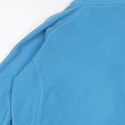 Mountain Life Womens Blue Jacket Size 12 Zip - Logo, Embroidered