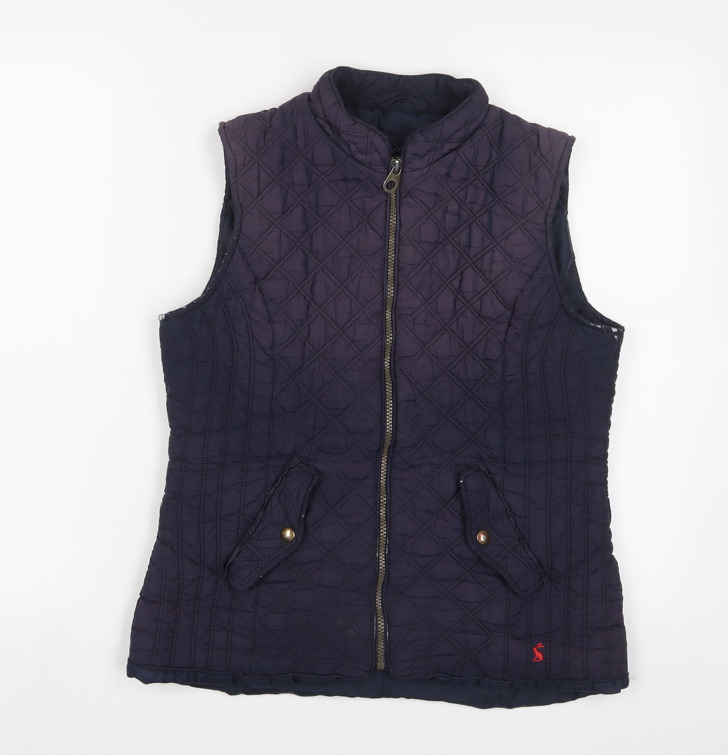 Joules Womens Blue Gilet Jacket Size 12 Zip