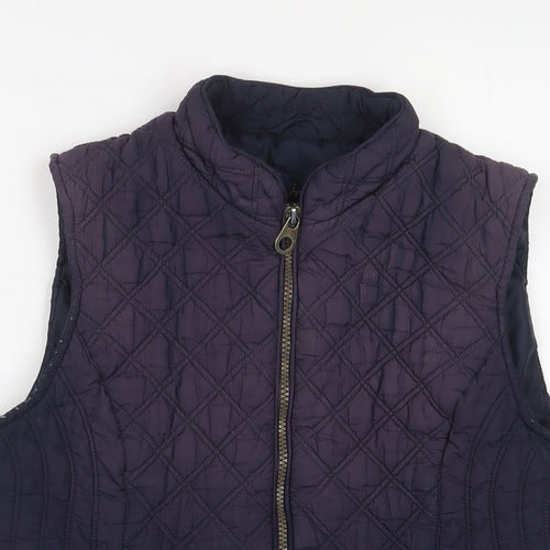 Joules Womens Blue Gilet Jacket Size 12 Zip