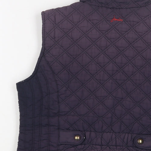Joules Womens Blue Gilet Jacket Size 12 Zip