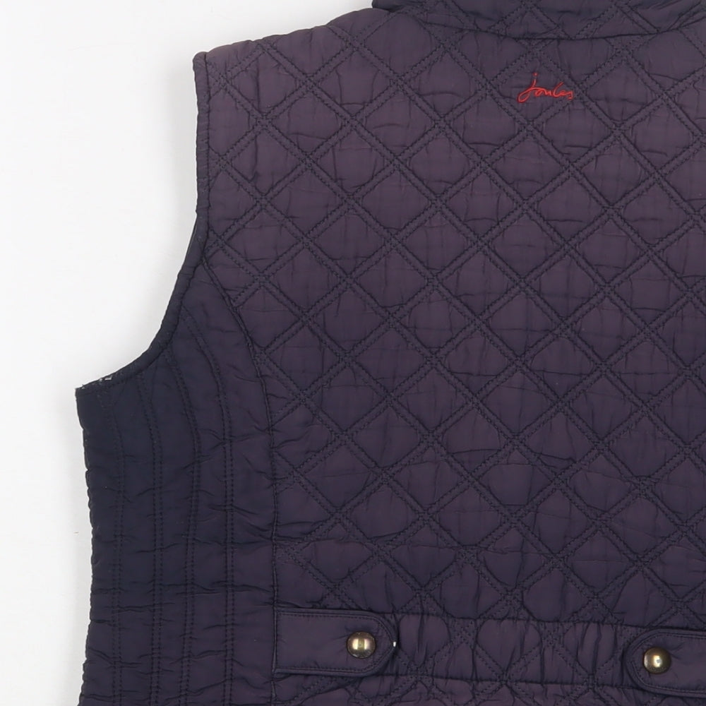 Joules Womens Blue Gilet Jacket Size 12 Zip