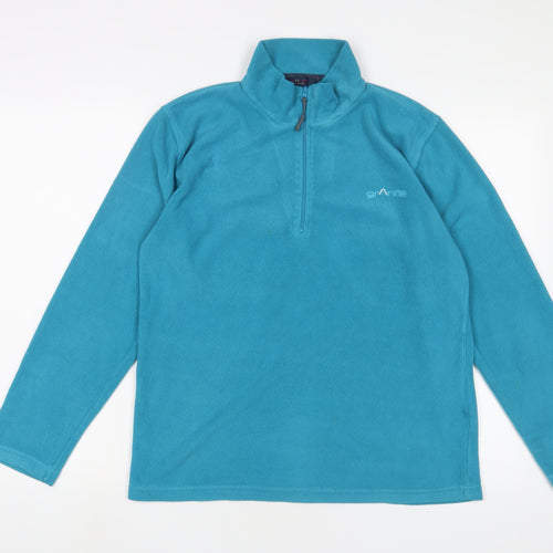 Granite Womens Blue Polyester Pullover Sweatshirt Size XL Zip - Logo, Embroidered