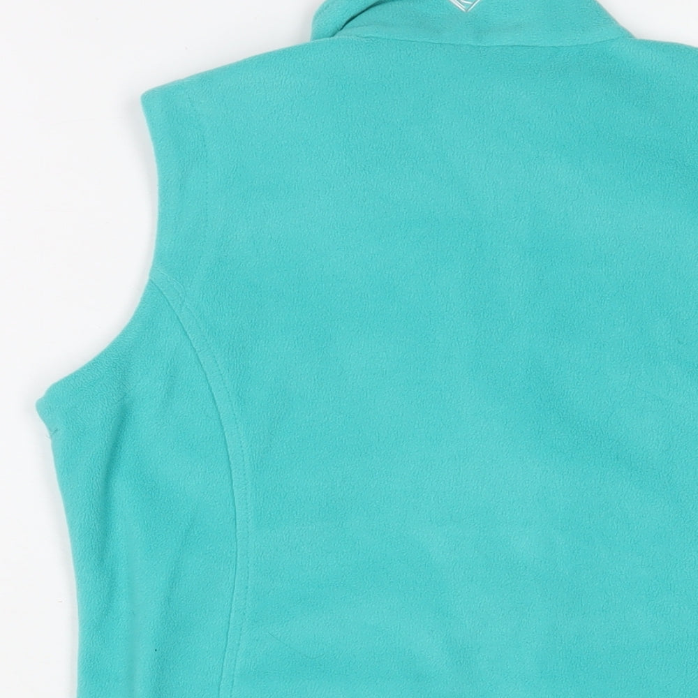 Regatta Womens Blue Gilet Jacket Size 10 Zip - Logo, Embroidered