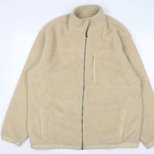 Old Navy Mens Beige Jacket Size XL Zip - Tall
