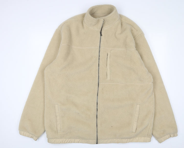Old Navy Mens Beige Jacket Size XL Zip - Tall
