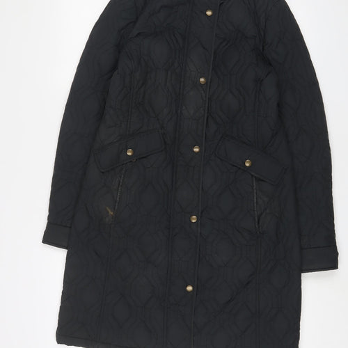 Lands' End Womens Black Quilted Jacket Size XS Zip