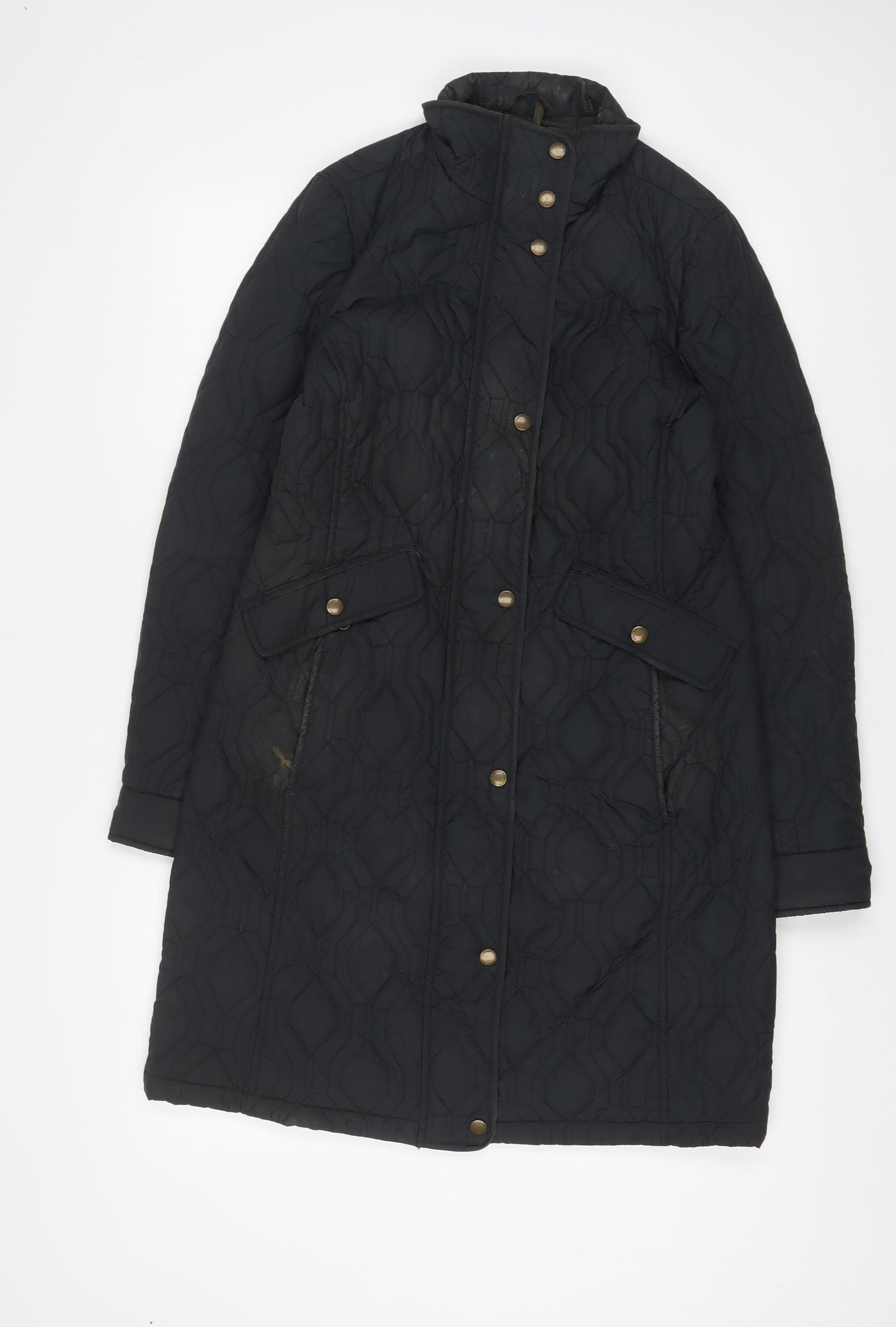Lands' End Womens Black Quilted Jacket Size XS Zip