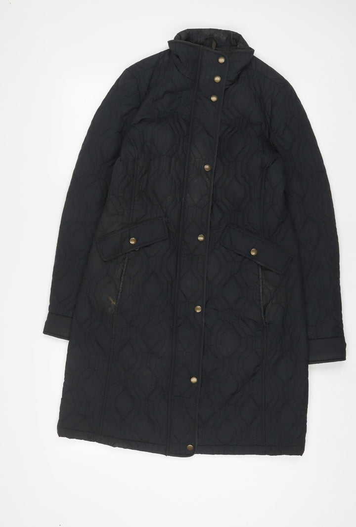 Lands' End Womens Black Quilted Jacket Size XS Zip