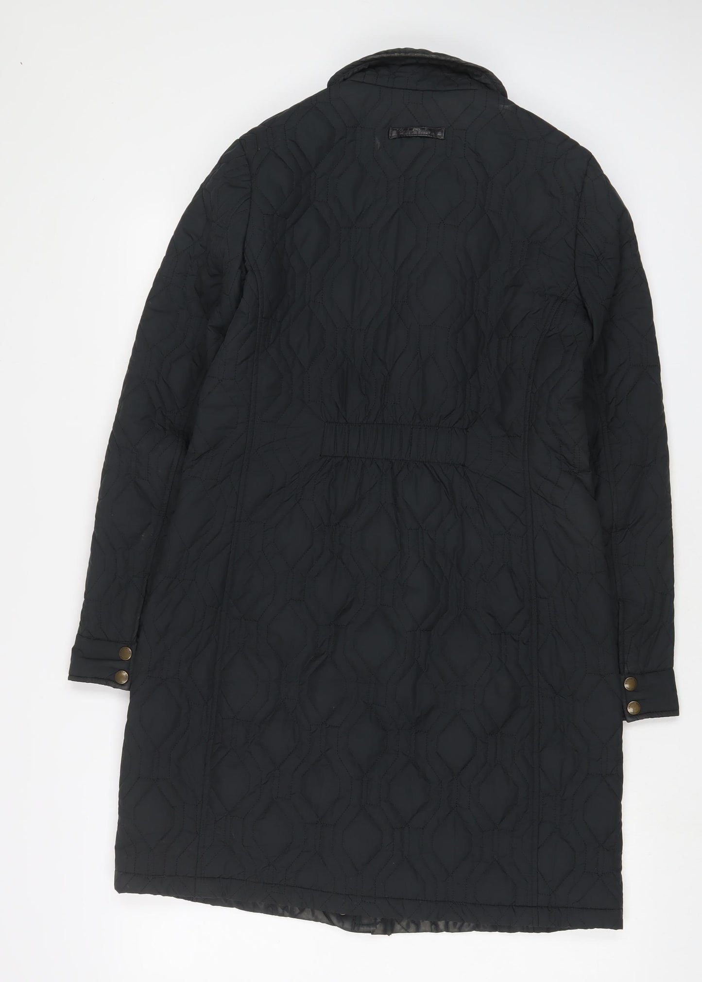 Lands' End Womens Black Quilted Jacket Size XS Zip