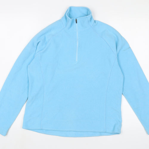 F.LLI Campagnolo Womens Blue Polyester Pullover Sweatshirt Size 14 Zip
