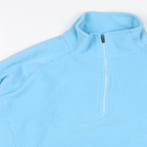 F.LLI Campagnolo Womens Blue Polyester Pullover Sweatshirt Size 14 Zip