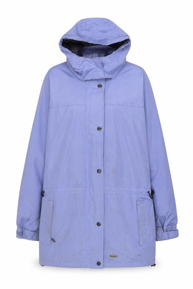Outdoor Scene Womens Purple Rain Coat Coat Size 14 Zip