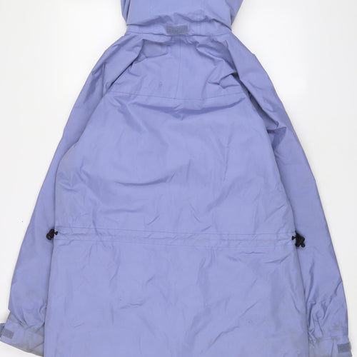 Outdoor Scene Womens Purple Rain Coat Coat Size 14 Zip
