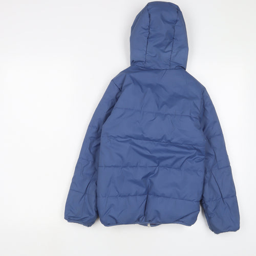 Wedze Girls Blue Basic Coat Coat Size 6 Years Zip
