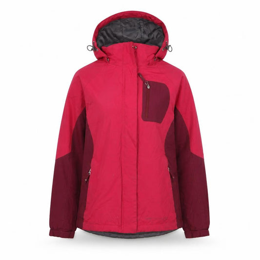Front view of Ridance women’s pink jacket coat, size M, zip