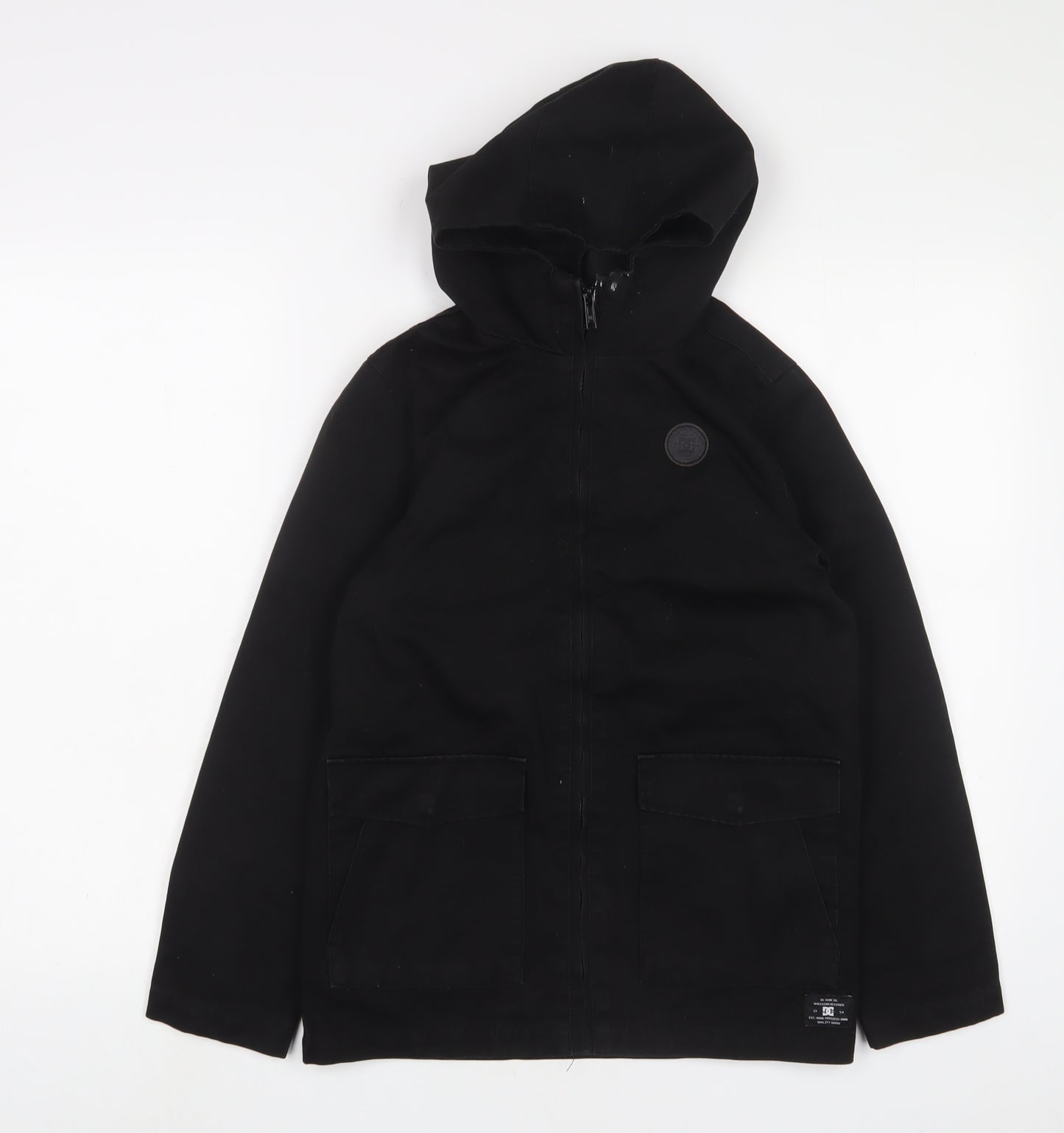 DC Shoes Boys Black Jacket Size 12 Years Zip