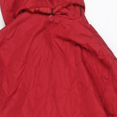 Neuville Womens Red Quilted Coat Size 18 Zip