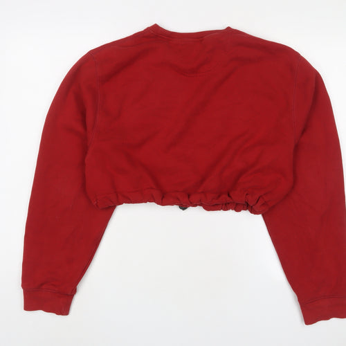 IZOD Womens Red Cotton Pullover Sweatshirt Size XL Pullover - Cropped