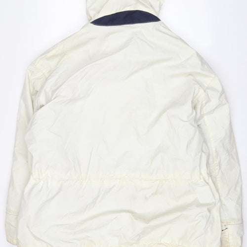 Ciro Citterio Mens White Quilted Coat Size L Zip