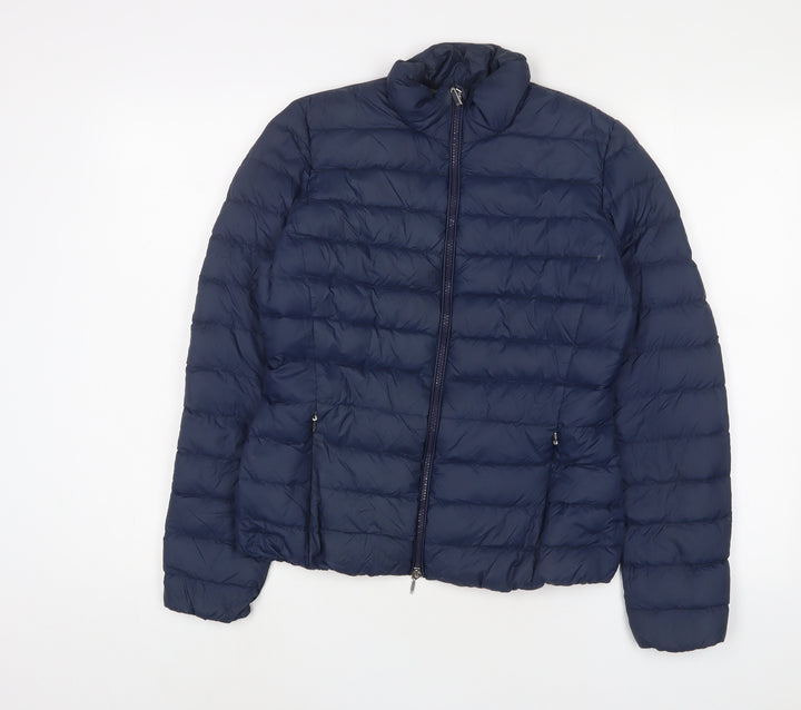 Geox Womens Blue Puffer Jacket Jacket Size 8 Zip