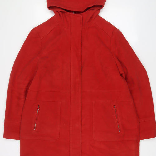 White Stuff Womens Red Jacket Coat Size 18 Zip