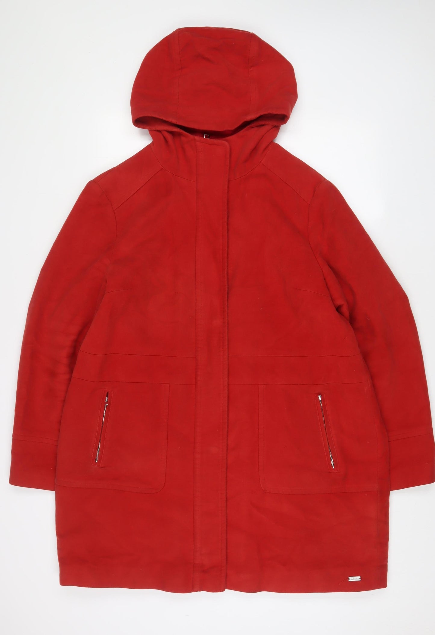White Stuff Womens Red Jacket Coat Size 18 Zip